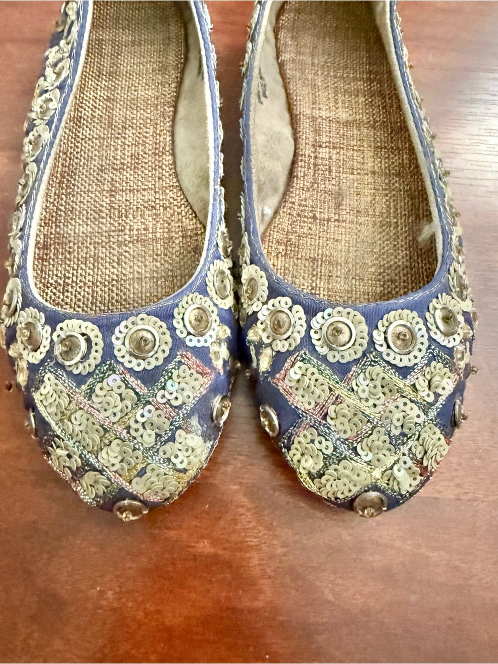 Anthropologie Embellished Ballet Flats Size 5 - Picture 2 of 8